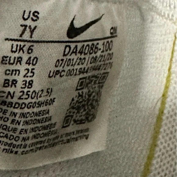 Nike Blazer Mid ‘77 Hightop Sneakers DA4086-100 in White Size 7Y Unisex GUC - Picture 7 of 7